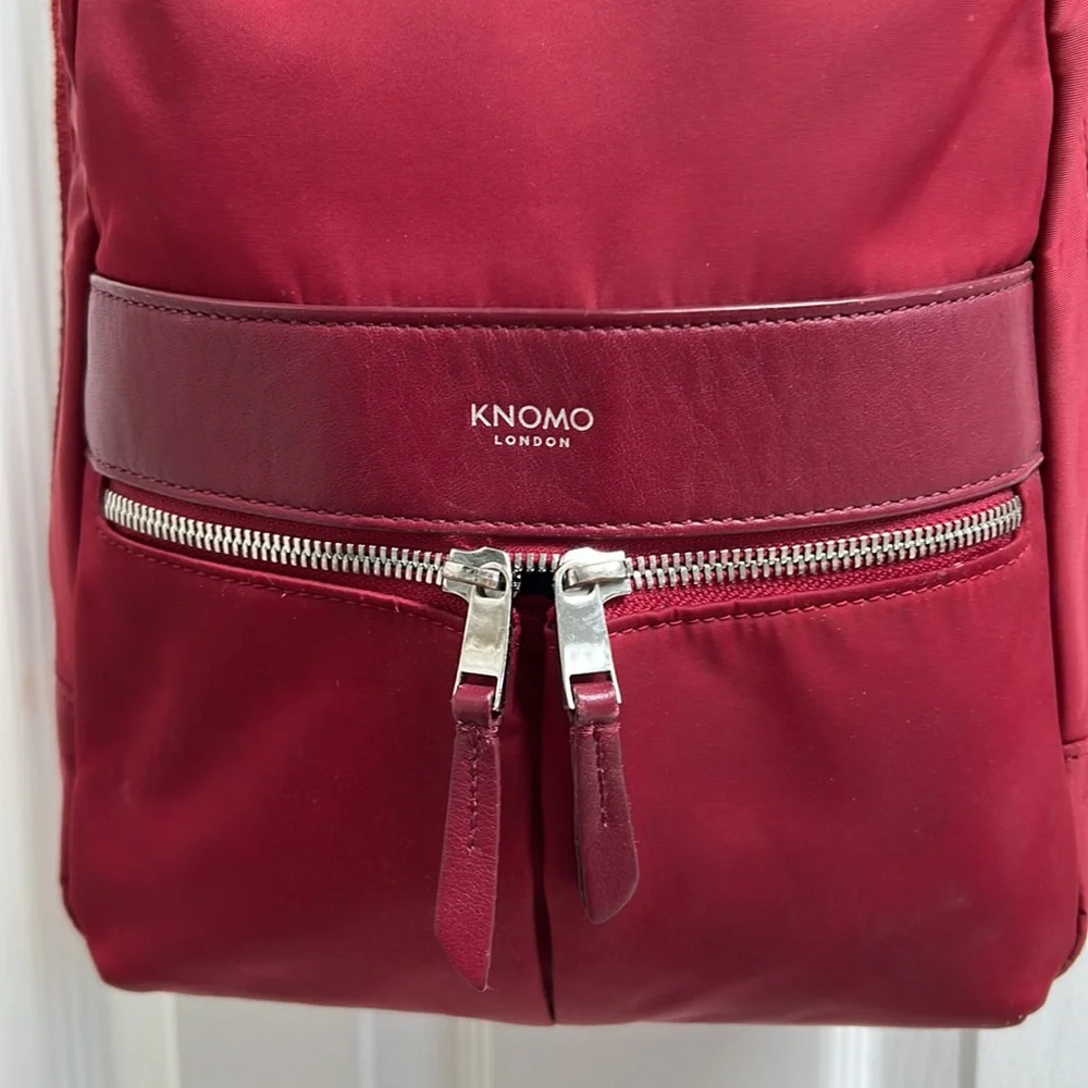 Knomo Compact Burgundy Backpack for Women